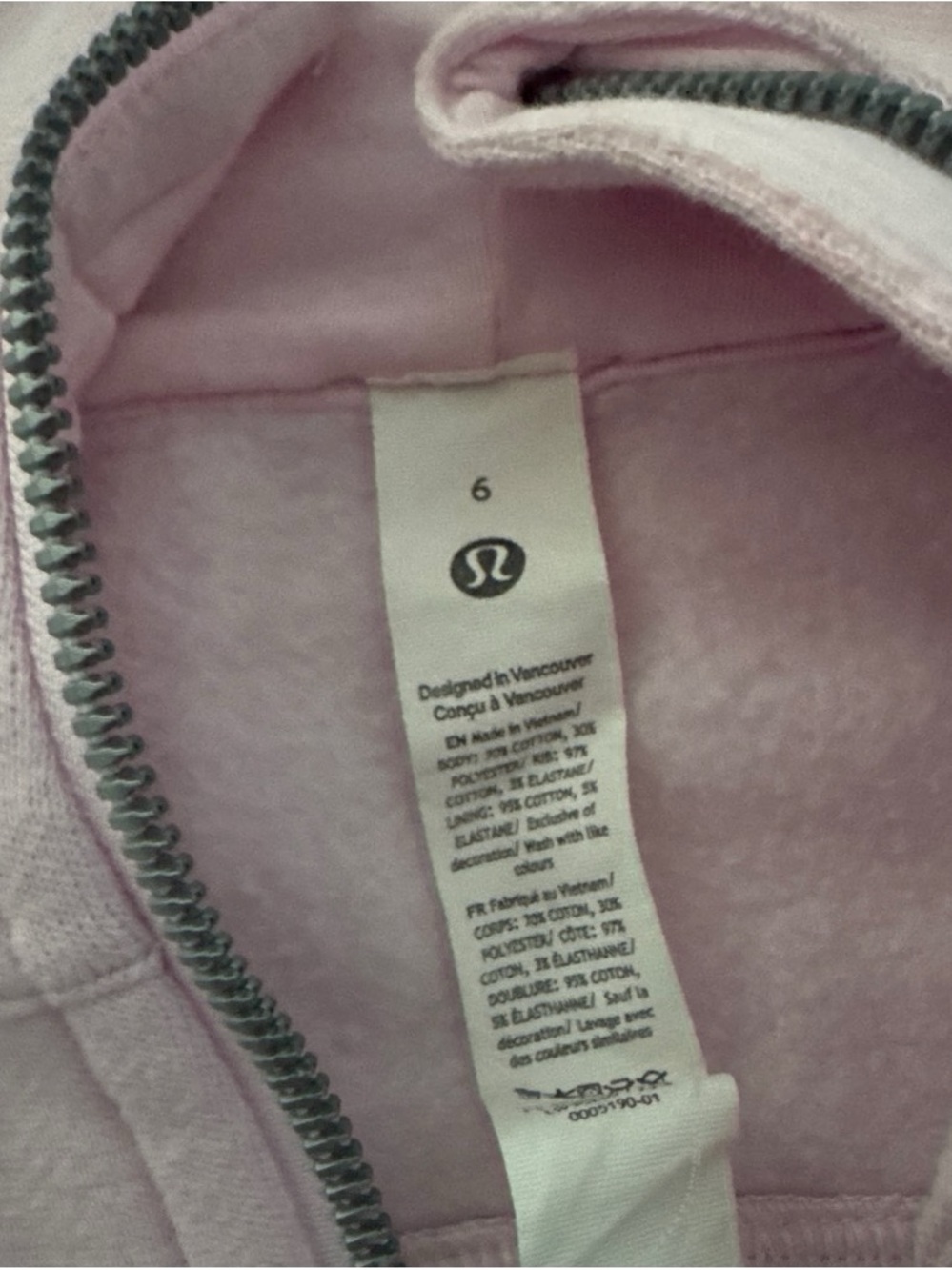 lululemon athletica Light Pink Hooded Zip Jacket - Picture 2 of 4